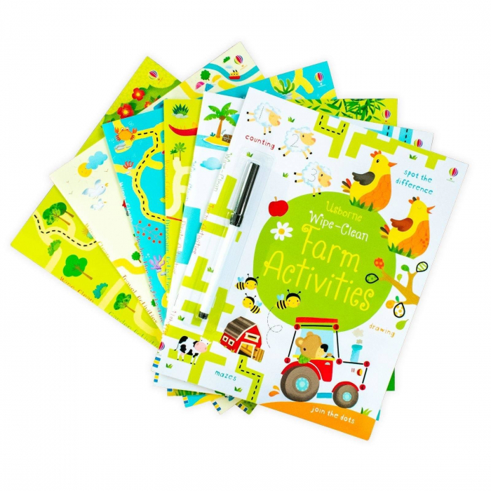 Usborne Wipe-Clean 6 Book Collection [4]