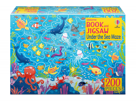 Carti in limba engleza - Book and Jigsaw Under the Sea Maze