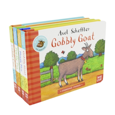 Farmyard Friends Series 4 Books Collection Set by Axel Scheffler (Higgly Hen, Portly Pig, Cuddly Cow & Gobbly Goat) [0]