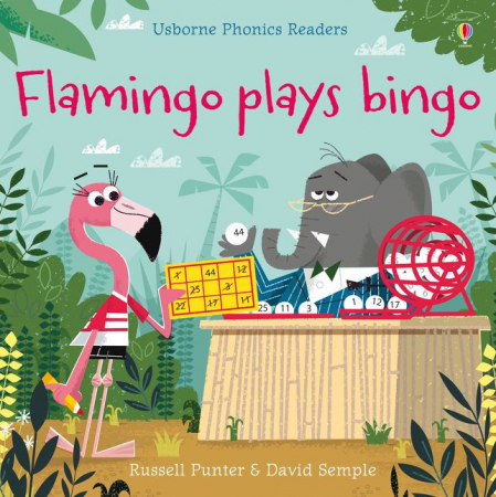 Carti " Invata sa citesti" cu povesti scrise in stil fonetic (Phonics) - Flamingo plays Bingo