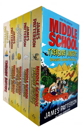 James Patterson Middle School Treasure Hunters 5 Books Collection Set