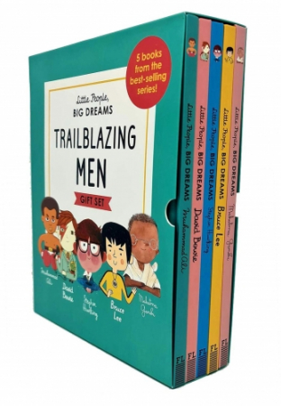 Carti in limba engleza - Little People, Big Dreams Trailblazing Men 5 Books Collection Box Gift Set (Muhammad Ali, David Bowie, Stephen Hawking, Bruce Lee & Mahatma Gandhi)