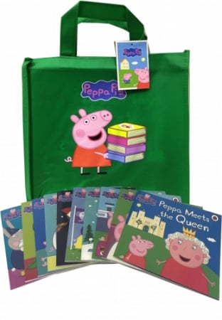 Peppa Pig Collection 10 Books Set In a Bag (Green Bag)