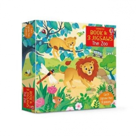 Usborne Book & 3 Jigsaws: The Zoo