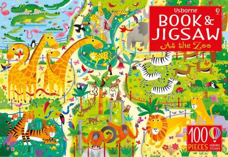 Set carte + puzzle - Usborne Book and Jigsaw At the Zoo