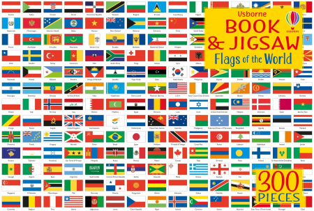 9 - 11 ani - Usborne Book and Jigsaw Flags of the World