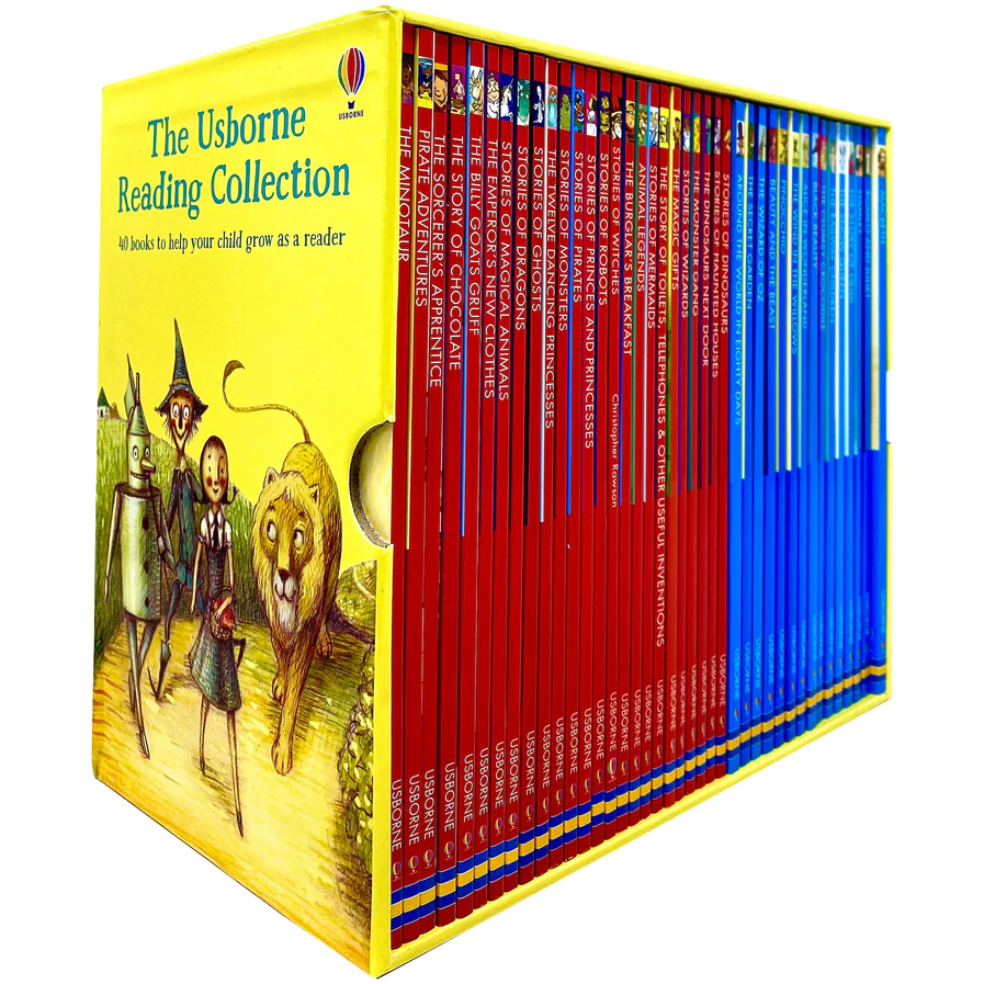 Dupa tematica - Usborne Reading Collection 40 Books Box Set (Usborne Reading Series 1 & 2)