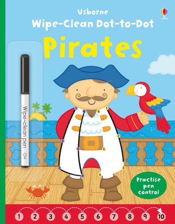 Carti cu activitati - Wipe-clean Dot-to-dot Pirates