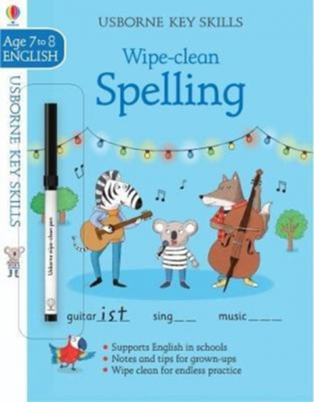 Gramatica, pronuntie & punctuatie - Wipe-clean Spelling 7-8