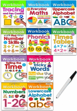 Dupa tematica - Wipe-Clean Workbook Collection 10 Books Set