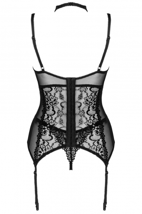 Set 2 piese lenjerie sexy, corset plus chilot, negru, embody.ro [7]