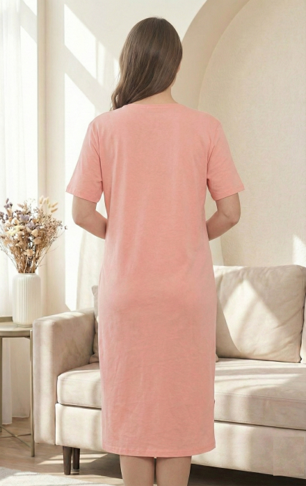 Camasa de Noapte pentru Gravide bumbac, deschidere pentru Alaptare,1139 corai [4]