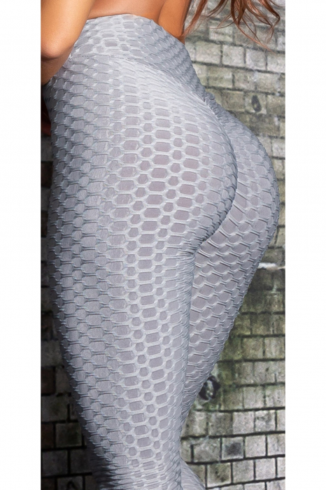 Colanti dama modelatori push-up, cu talie inalta, gri [10]