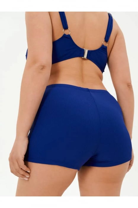 Costum baie dama 2 piese, marime mare, slipi tip pantaloni scurti, bleumarin 22098 [8]