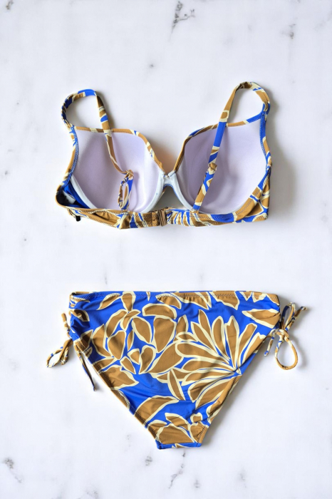 Costum baie dama doua piese, marime mare, blue Santorini Lm064 [3]
