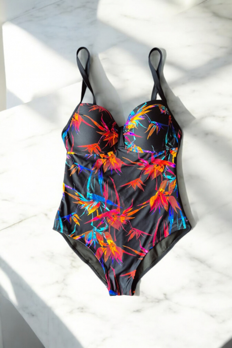 Costum baie dama intreg, efect modelator, multicolor Naya [3]