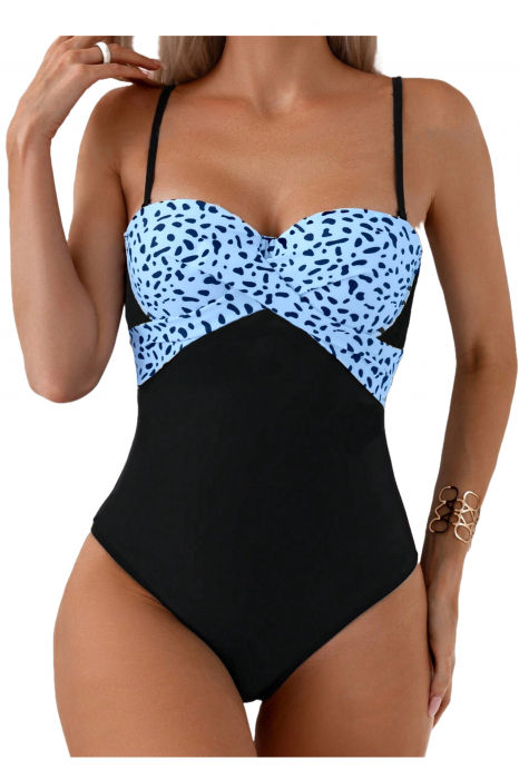 Costum baie intreg, cu efect modelator, negru/alb, Anya, embody.ro [3]