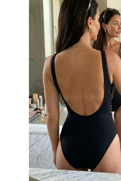 Costum baie intreg dama cu efect modelator, animal print, 23850 [4]