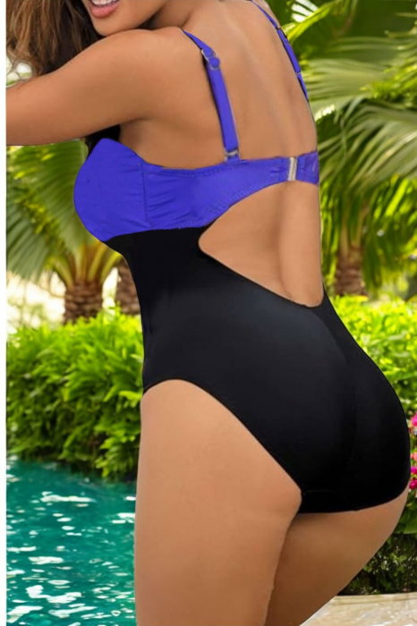 Costum baie intreg dama cu efect modelator, imprimeu animal print, maro embody.ro [2]