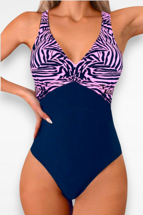 Costum baie intreg dama cu efect modelator, bluemarin/mov, Copacabana  embody.ro [3]