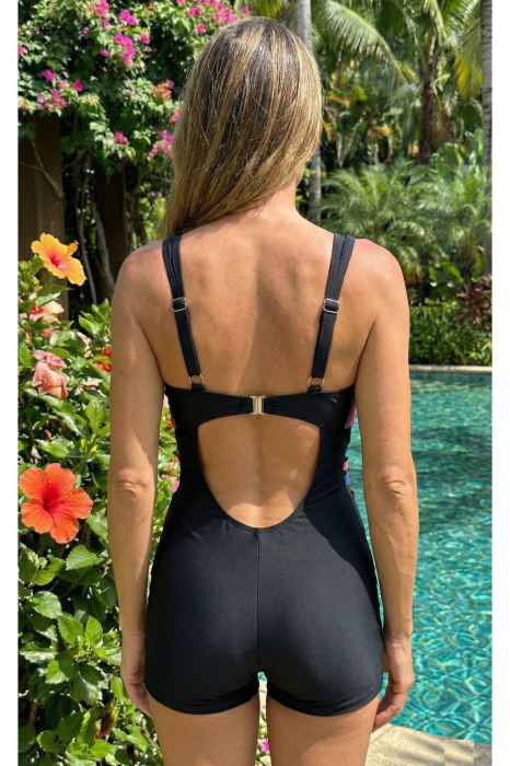 Costum baie intreg dama, efect modelator, cu pantalon scurt, y9127 [3]