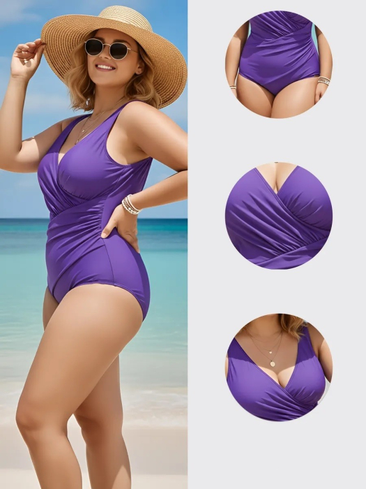 Costum baie intreg modelator dama, Mov , Miami y9117 [3]