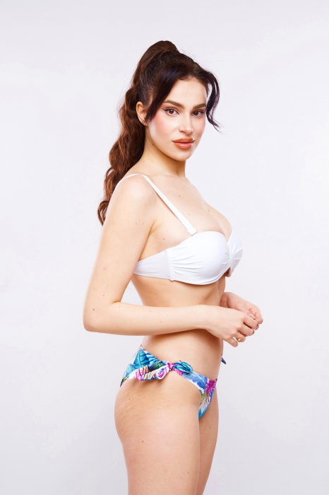 Costum de baie push-up, multicolor, slip brazilian cu imprimeu tropical, Reina embody, embody.ro [3]