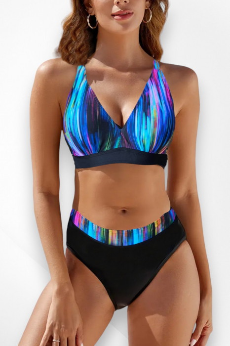 Costum de baie dama, 2 piese, marime mare, multicolor, Cuba, embody.ro [4]