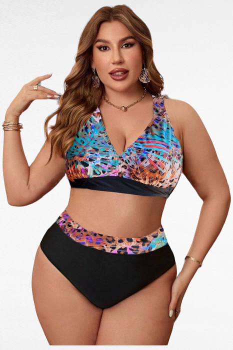 Costum de baie  dama ,2 piese, marime mare, negru, Coralia, embody.ro [4]