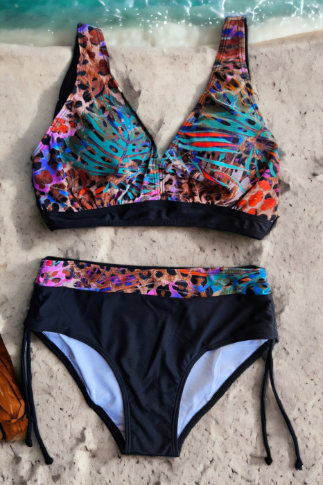 Costum de baie  dama ,2 piese, marime mare, negru, Coralia, embody.ro [2]