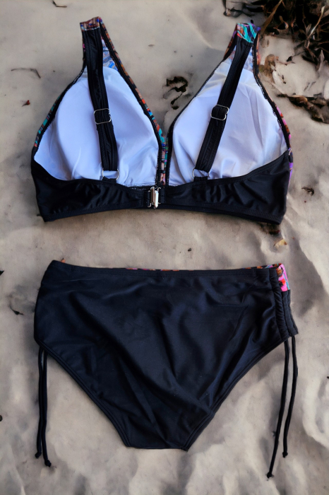 Costum de baie  dama ,2 piese, marime mare, negru, Coralia, embody.ro [3]