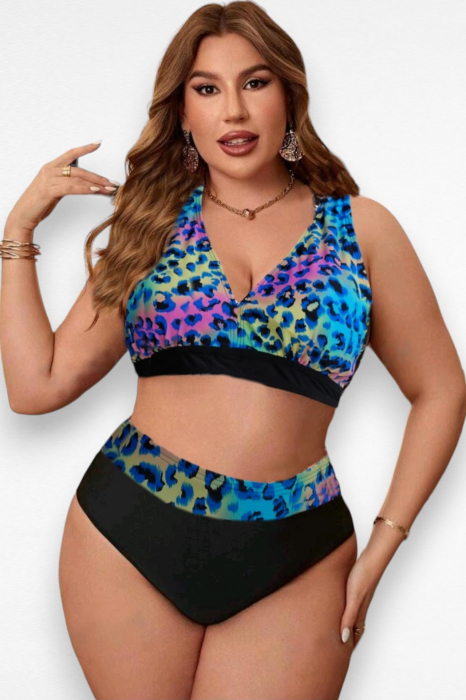 Costum de baie dama, 2 piese, marime mare, multicolor, Havana, embody.ro [5]