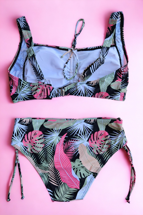 Costum de baie dama ,2 piese, sutien tip bustiera si pantaloni scurti, multicolor, Savana, embody.ro [3]