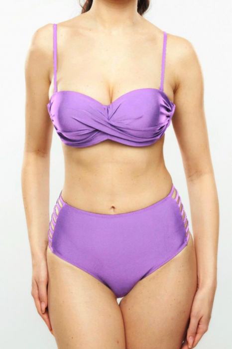 Costum de baie push-up, mov, cu slip talie inalta, Marbella Embody, embody.ro [3]