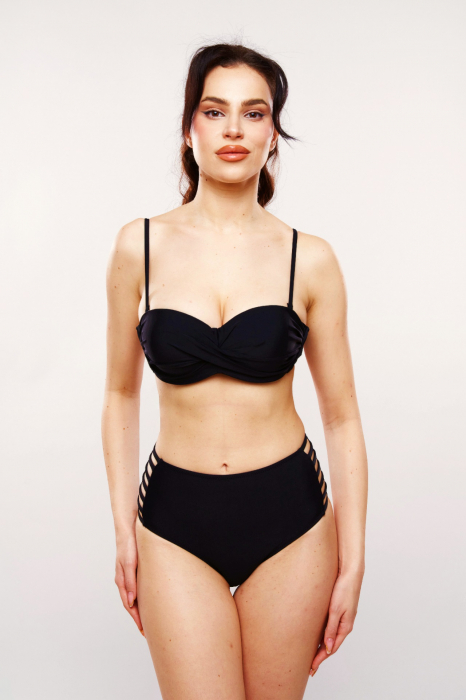 Costum de baie push-up, negru, cu slip talie inalta, Marbella Embody, embody.ro [4]