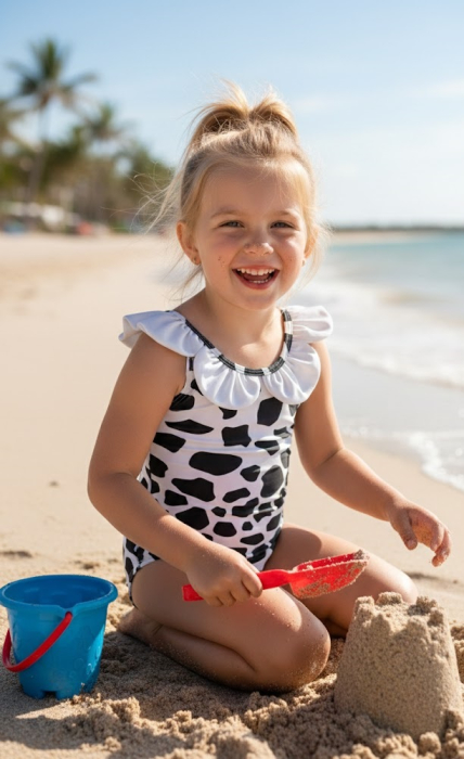 Costum de baie fete intreg, cu volane, roz Q302, embody.ro [3]