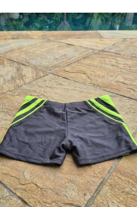 Boxeri Inot Copii cu Snur Interior - Gri/Verde Neon q327 [4]