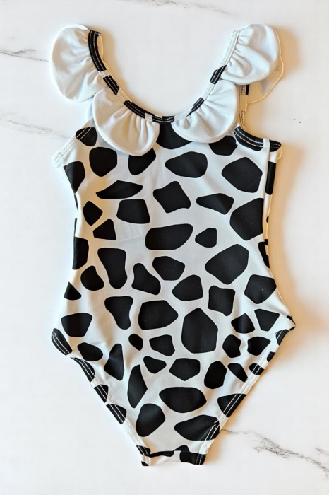 Costum de baie fete intreg, cu volane, roz Q302, embody.ro [2]