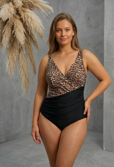 Costum de baie intreg Leopard Mix cu efect modelator y9211 [4]