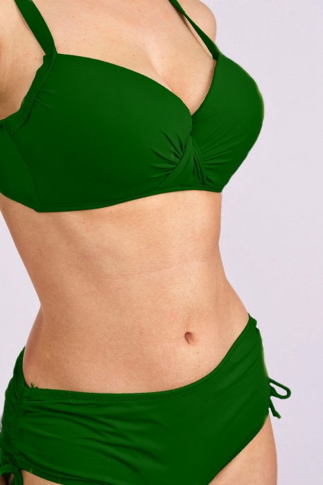 Costum de baie marime mare, verde inchis, cu snur reglabil, Ema, embody.ro [3]