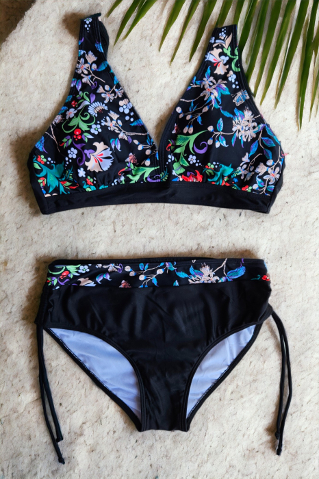 Costum de baie  dama ,2 piese, marime mare, negru, Coconut, embody.ro [2]