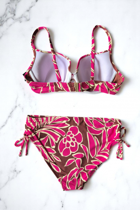 Costum baie dama doua piese, marime mare, red Santorini Lm064 [3]