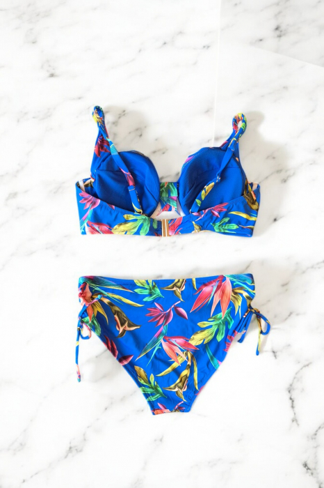 Costume baie dama doua piese, marime mare, albastru Sabrina [3]