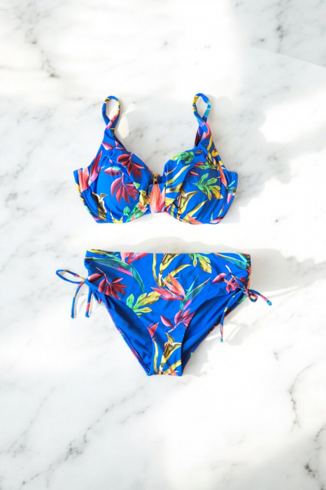 Costume baie dama doua piese, marime mare, albastru Sabrina [2]