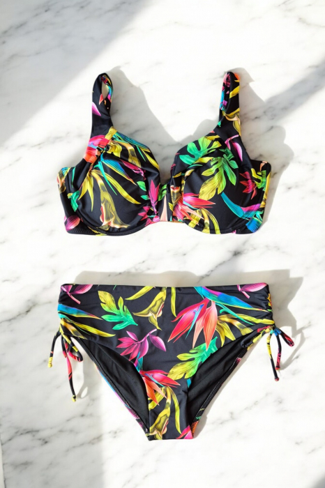 Costume baie dama doua piese, marime mare, negru Sabrina [2]