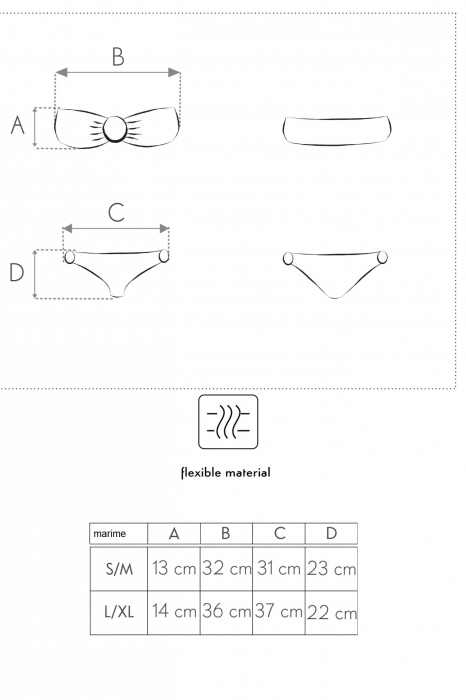 Costum baie din 2 piese, slip brazilian, negru L-XL [2]