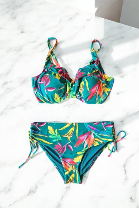 Costume baie dama doua piese, marime mare, verde Sabrina [2]