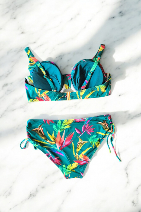 Costume baie dama doua piese, marime mare, verde Sabrina [3]