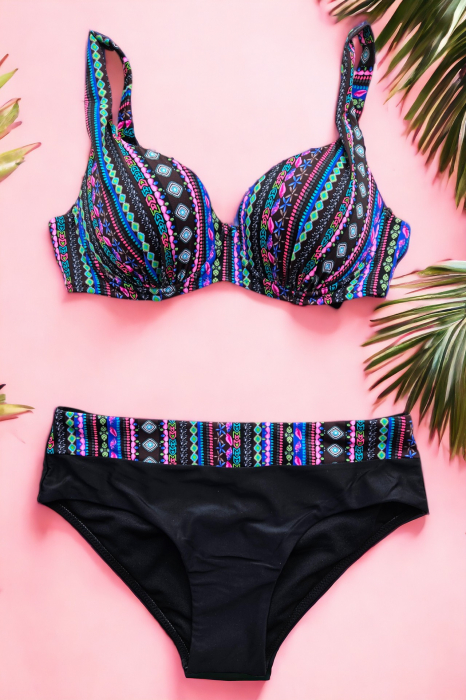 Costume de baie din 2 piese, slip clasic, marime mare, multicolor embody.ro [2]