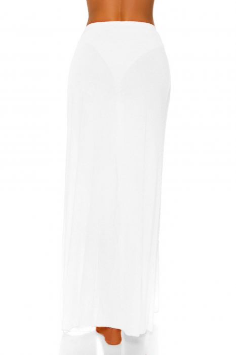 Fusta lunga de plaja dama, alb, marime universala, embody.ro [2]
